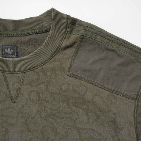 00s "adidas" Ameba Pattern Big Sweat Shirt