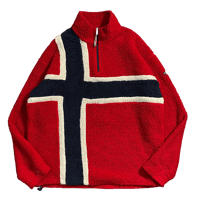"NAPAPIJRI" Half zip Teddy fleece Jacket
