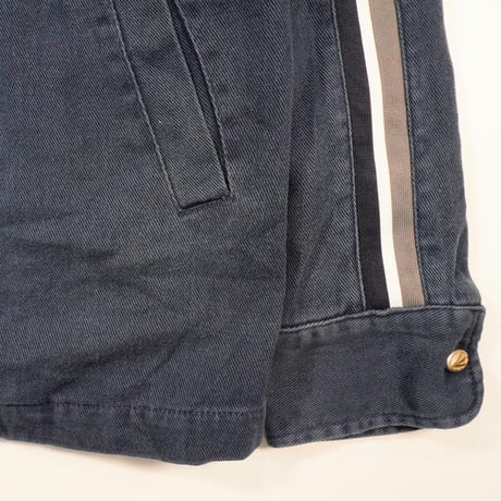 00s Y2K Color denim Zip up shirt
