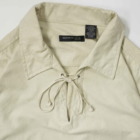 90s- "KENNETH COLE" Suede like Skipper shirt