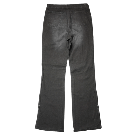 00s Euro Stitch & Rhinestone design Flair denim pants