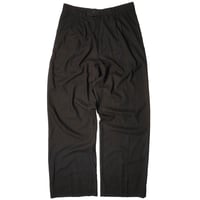 Linen × Rayon 2 Tuck Wide Straight Slacks