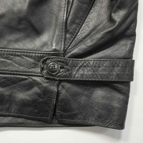 90s- Short Length Wide Leather Jacket