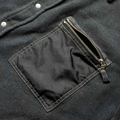 90s- Euro Heavy Cotton × Nylon L/S work shirt