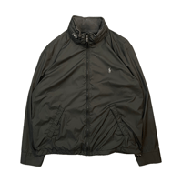 00s "Polo Ralph Lauren" Nylon × Leather Piping Jacket