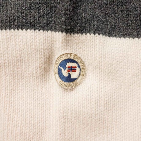 90s- "NAPAPIJRI" Half Zip Wool Knit Sweater