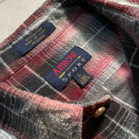 90s "ARROW SPORT" Ombre check Shirt