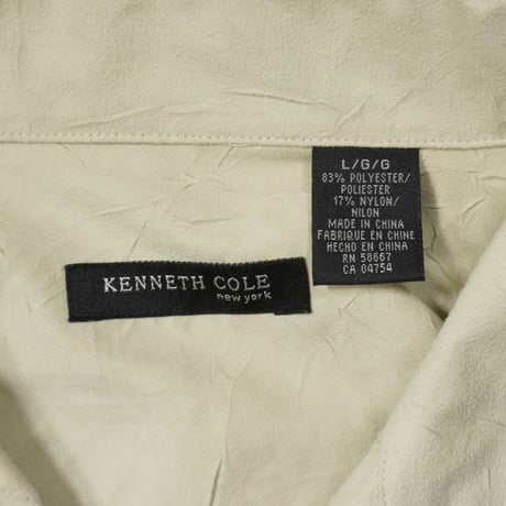 90s- "KENNETH COLE" Suede like Skipper shirt