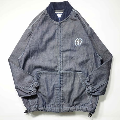00s Embroidery design Denim Blouson