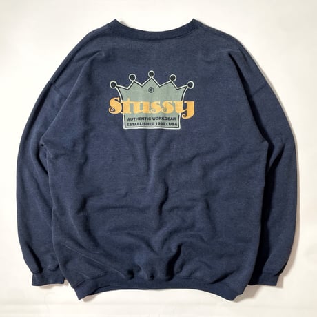 80s "STUSSY" Crown logo sweat shirt