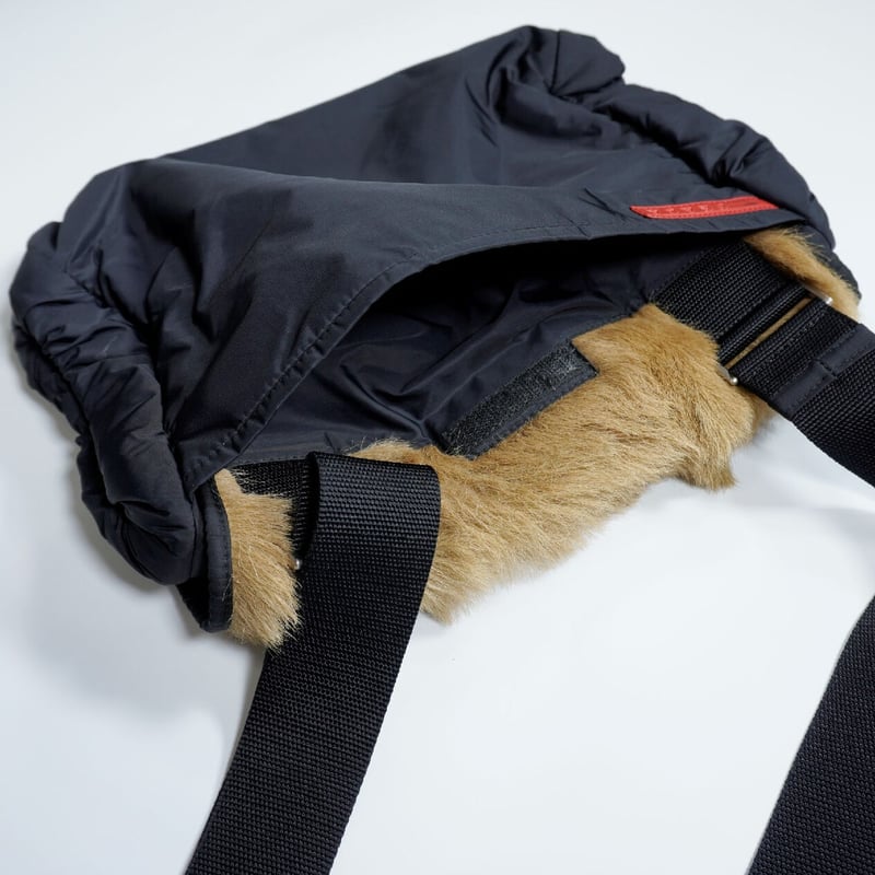 Early 00s【PRADA SPORT】Kid fur docking nylon sho