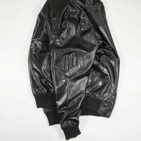 00s PU Leather Zip up Hoodie