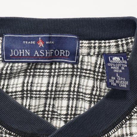 90s "JOHN ASHFORD" Henly neck L/S cutsew