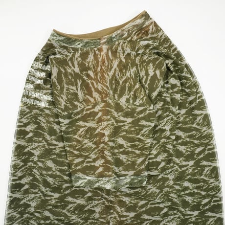 【ASIS】00s- Mesh × Cotton Layerded T-Shirt