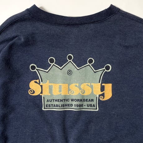 80s "STUSSY" Crown logo sweat shirt