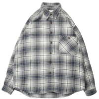 90s-00s Ombre check L/S shirt