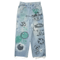 90s "Wrangler" Hand painted design Painter Pants