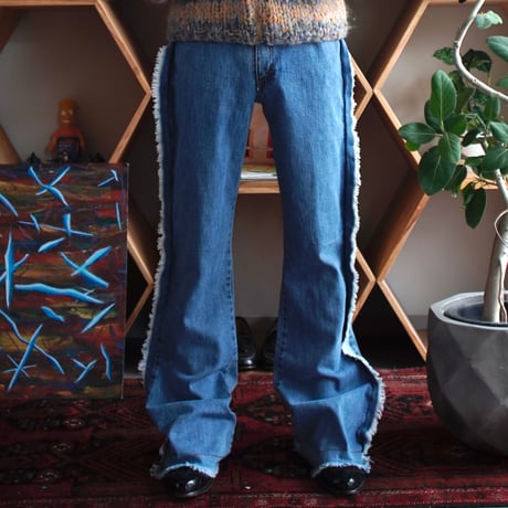 Euro Design Flare Denim Pants