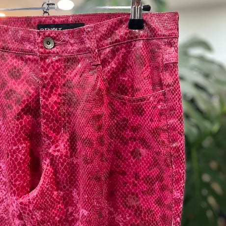 00s Python Pattern Semi Flare Pants