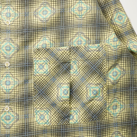 90s Euro Ombre check L/S shirt