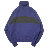 90s "Polo by Ralph Lauren" Cotton Knit Turtle neck Sweater
