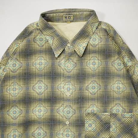 90s Euro Ombre check L/S shirt