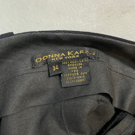 90s "DONNA KARAN" 2tuck Navy Slacks
