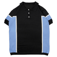 Side line knit polo shirt