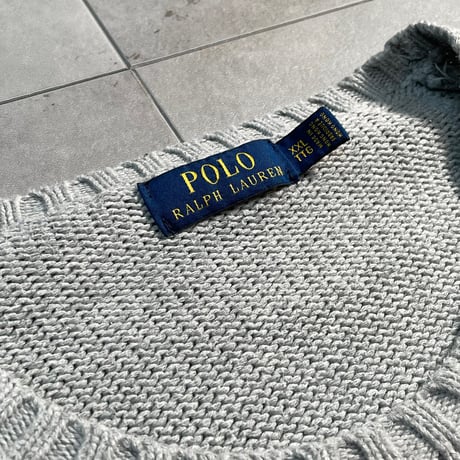 "Polo Ralph Luren" 「POLO」Logo Cotton Knit Sweater