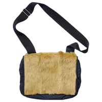 Early 00s【PRADA SPORT】Kid fur docking nylon shoulder bag