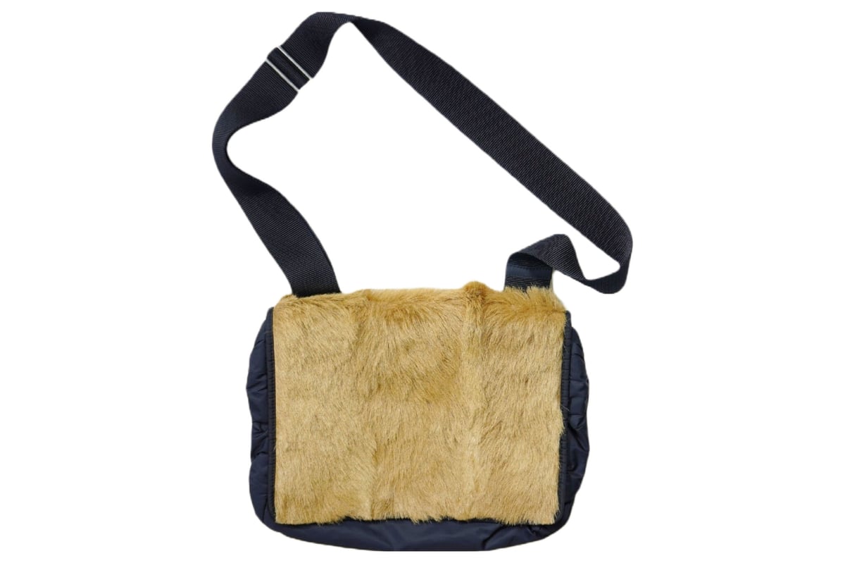 Early 00s【PRADA SPORT】Kid fur docking nylon sho Early 00s【PRADA SPORT】Kid fur docking nylon sho