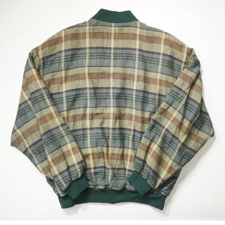 80s-90s Euro Linen × Rayon Bomber Jacket