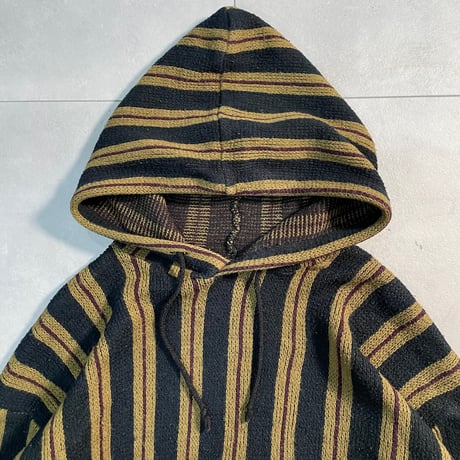 80s- Stripe Knit Hoodie