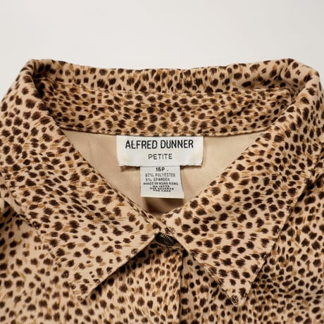 90s "ALFRED DUNNER" Cheetah pattern L/S shirt