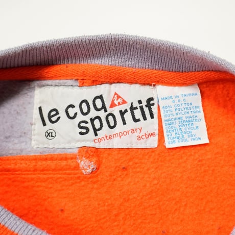 80s "le coq sportif" Nylon switching sweat shirt