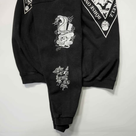 90s Euro Printed sleeve Sweat shirt