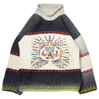 Vintage Ecuador Hand Knit Sweater / 太陽