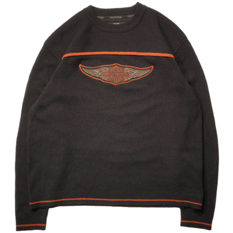90s "HARLEY-DAVIDSON" Logo Knit Sweater
