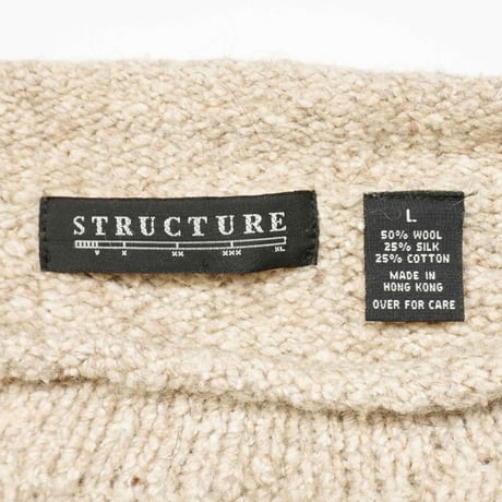 90s- "STRUCTURE" Roll neck Knit Sweater