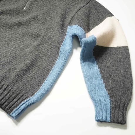90s- "NAPAPIJRI" Half Zip Wool Knit Sweater