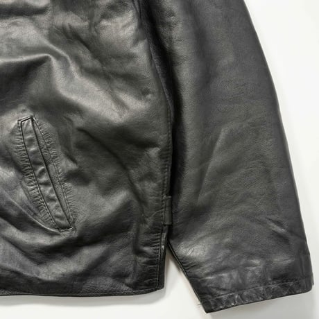 90s- Short Length Wide Leather Jacket