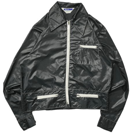70s-80s White stitch design Nylon Short length Jacket