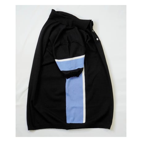 Side line knit polo shirt