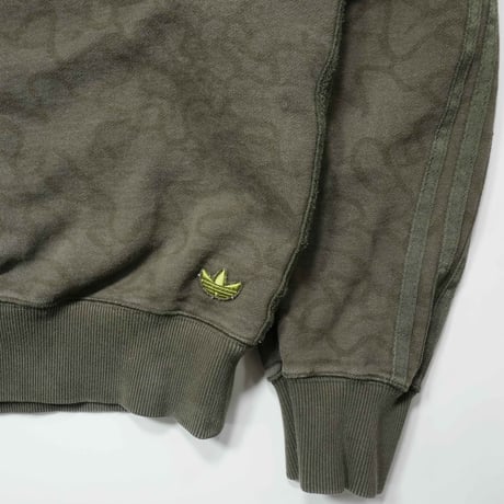 00s "adidas" Ameba Pattern Big Sweat Shirt