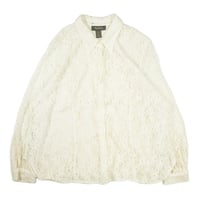 90s- Lace Mesh Design Shirt