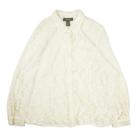 90s- Lace Mesh Design Shirt