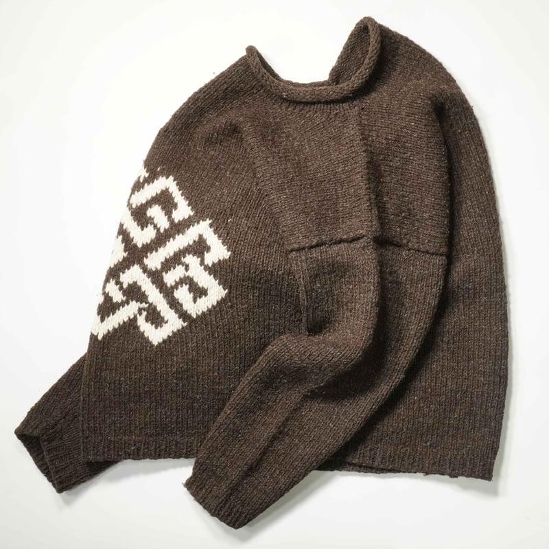Vintage Ecuador Hand Knit Sweater / 卍みたいな模様 | T Vintage Ecuador Hand Knit Sweater / 卍みたいな模様 | T