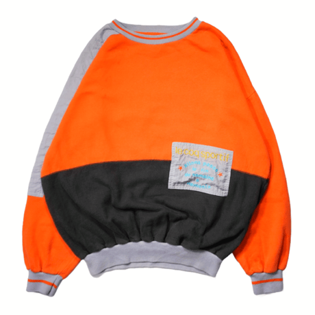 80s "le coq sportif" Nylon switching sweat shirt