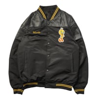 90s- Nylon & Leather Versity Jacket