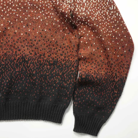 Gradation Pattern Knit Polo Shirt